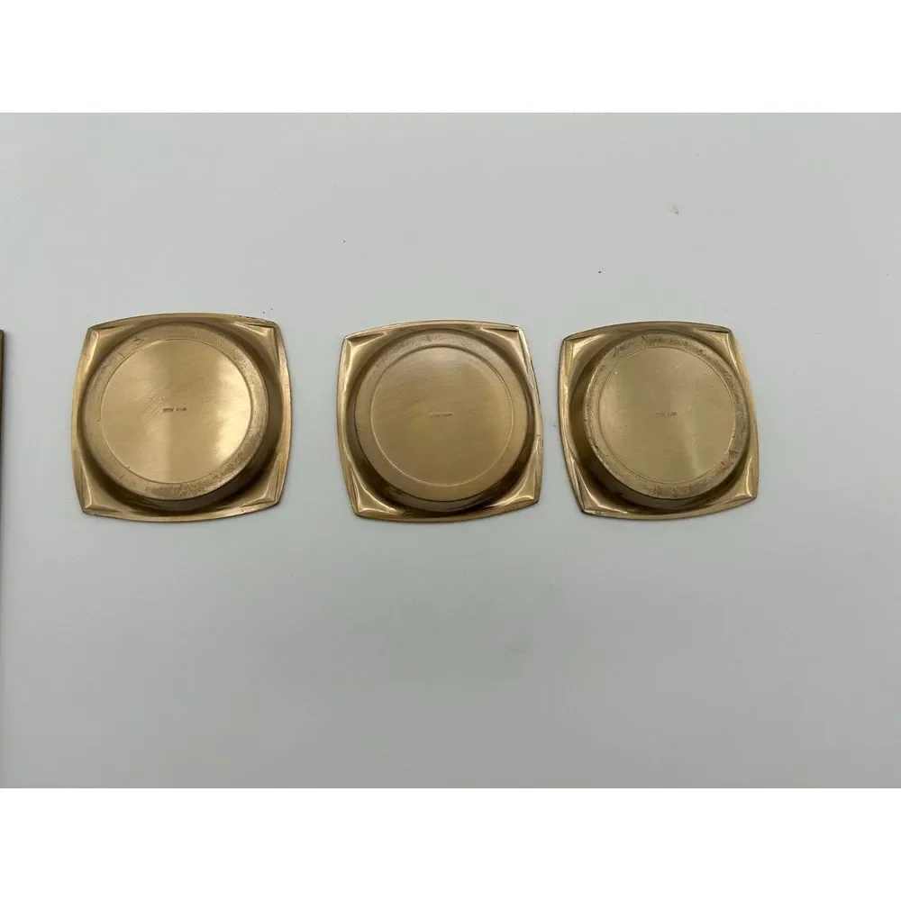 Vintage Lot of 3 Hyde Park Brass Airplane Coasters‎ Aviation Collector